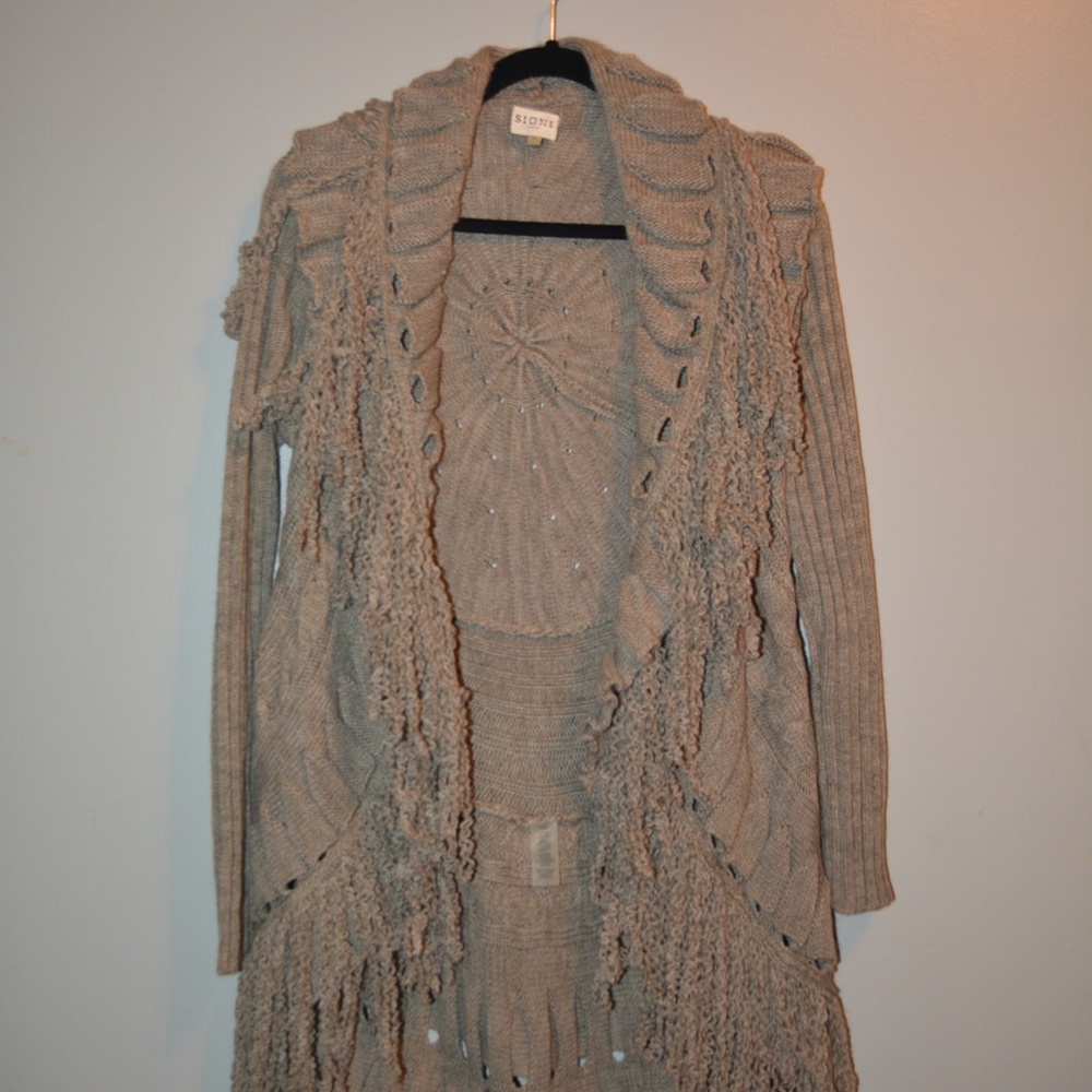 Fringe Wool Blend Sweater